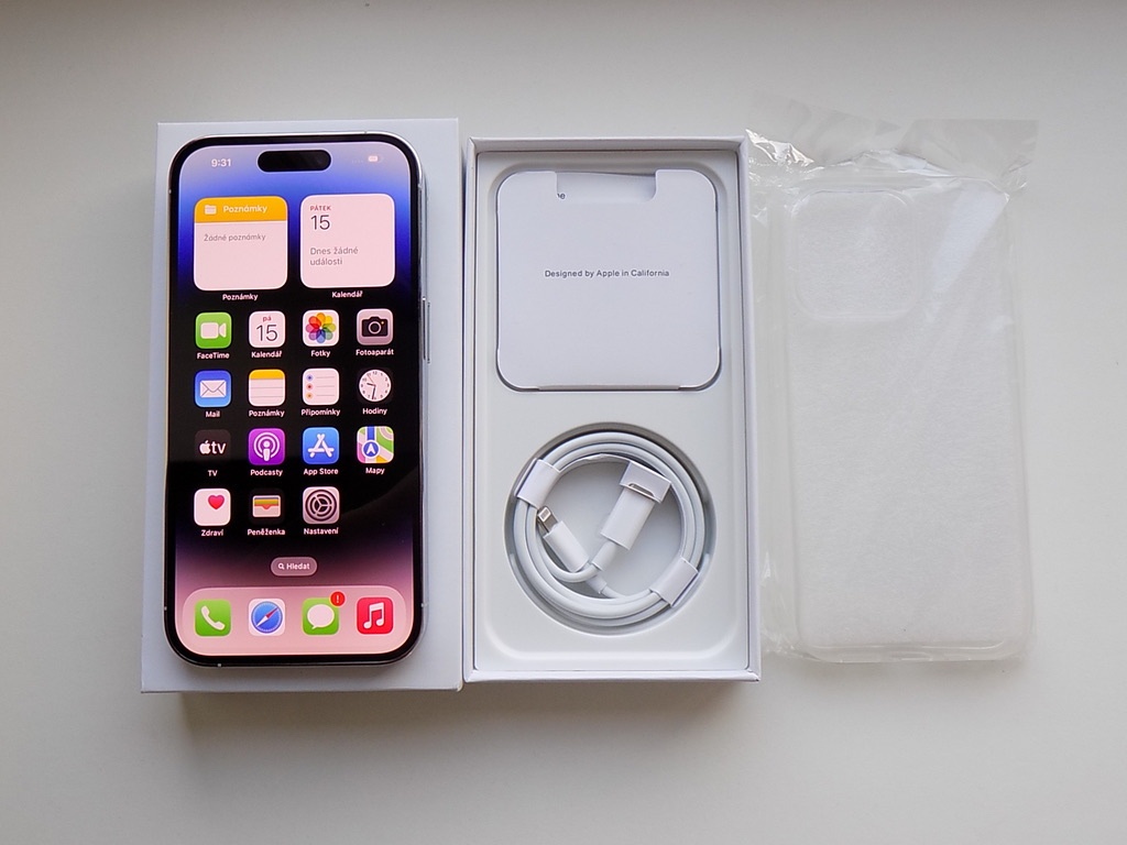 APPLE iPhone 14 Pro 256GB Silver - ZÁRUKA - TOP - 100%BAT.