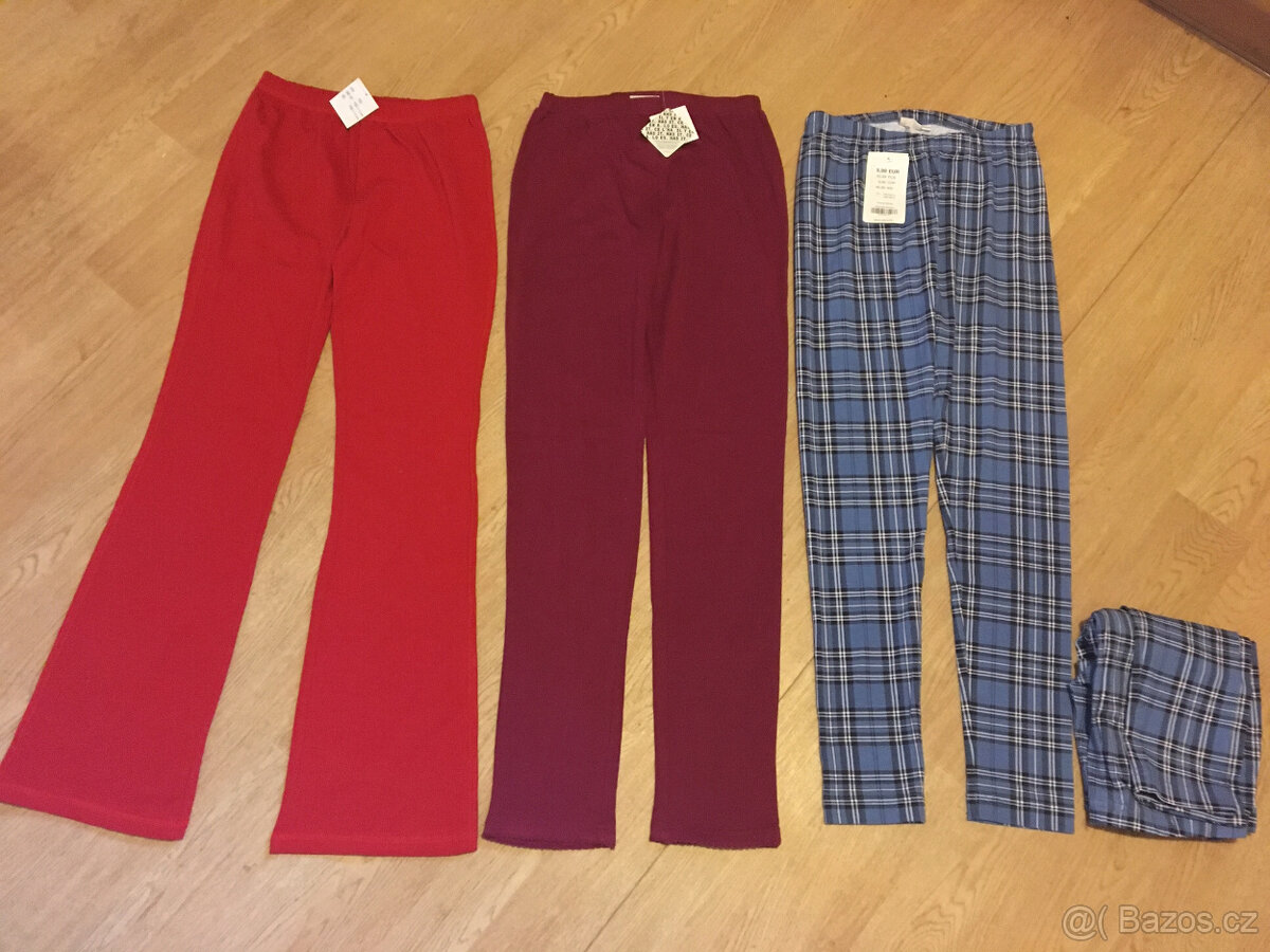 tepláky, leginy, podšité kalhoty, triko, kratasy 152-164