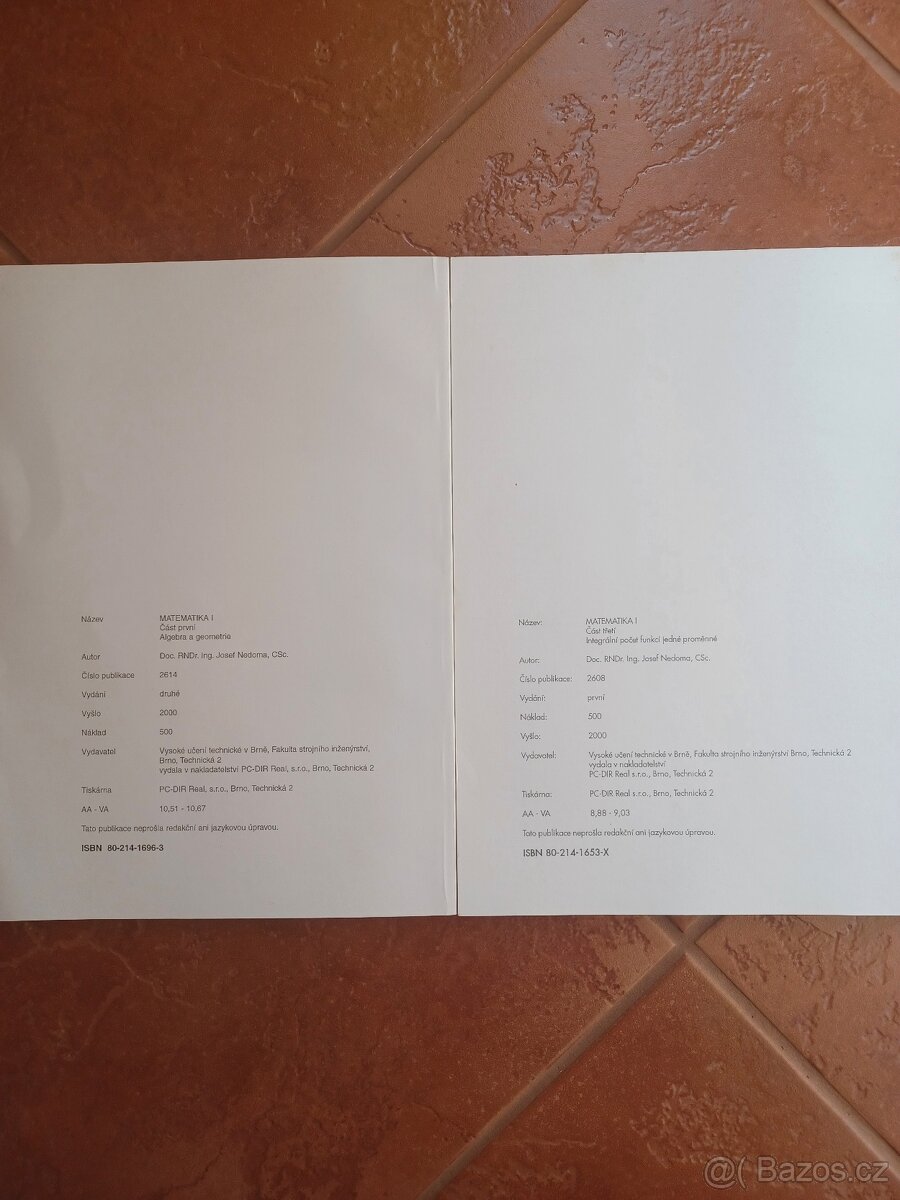 VŠ skripta VUT-Matematika I