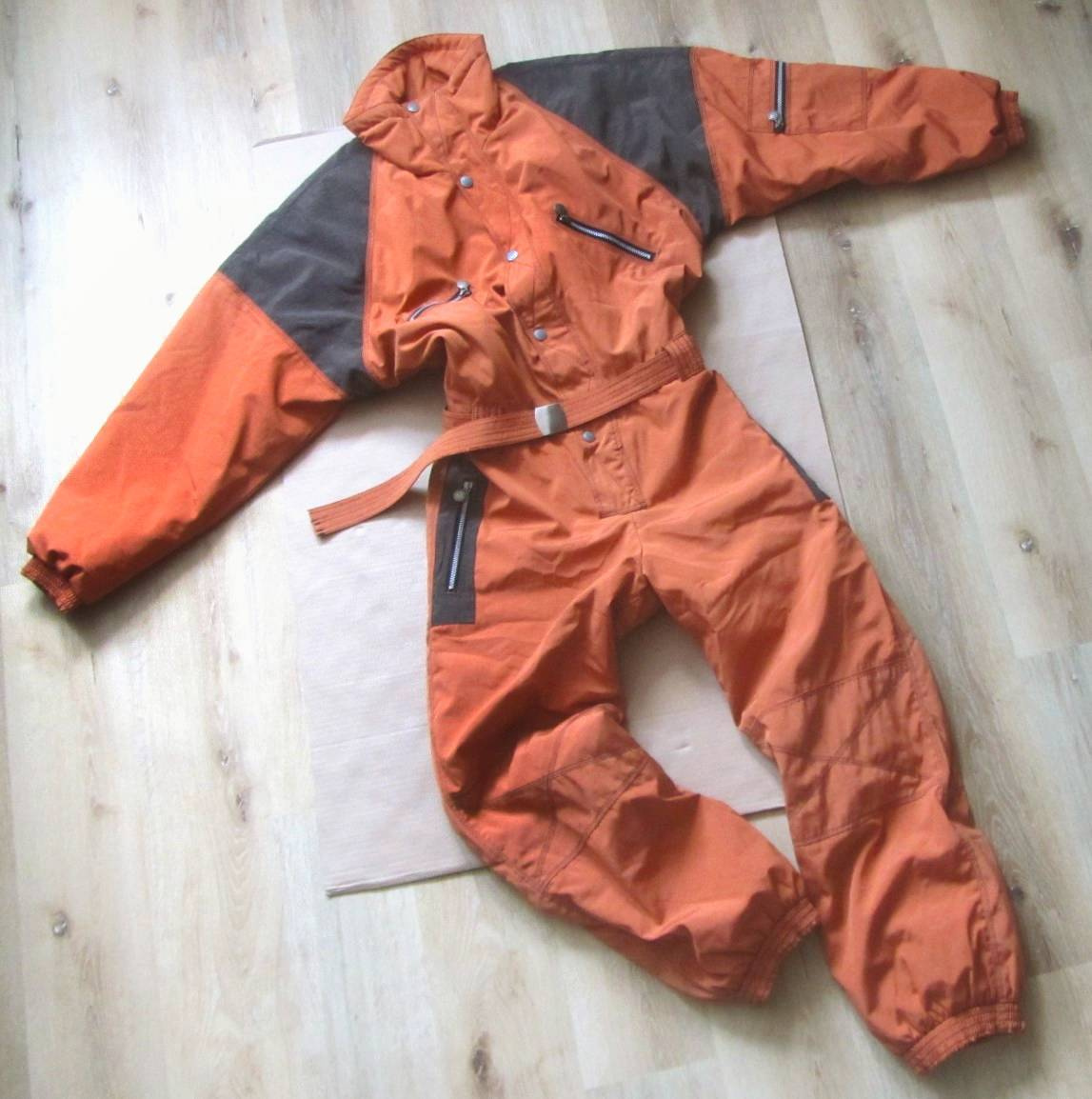 Vintage 90s rezavá pánská snow kombinéza