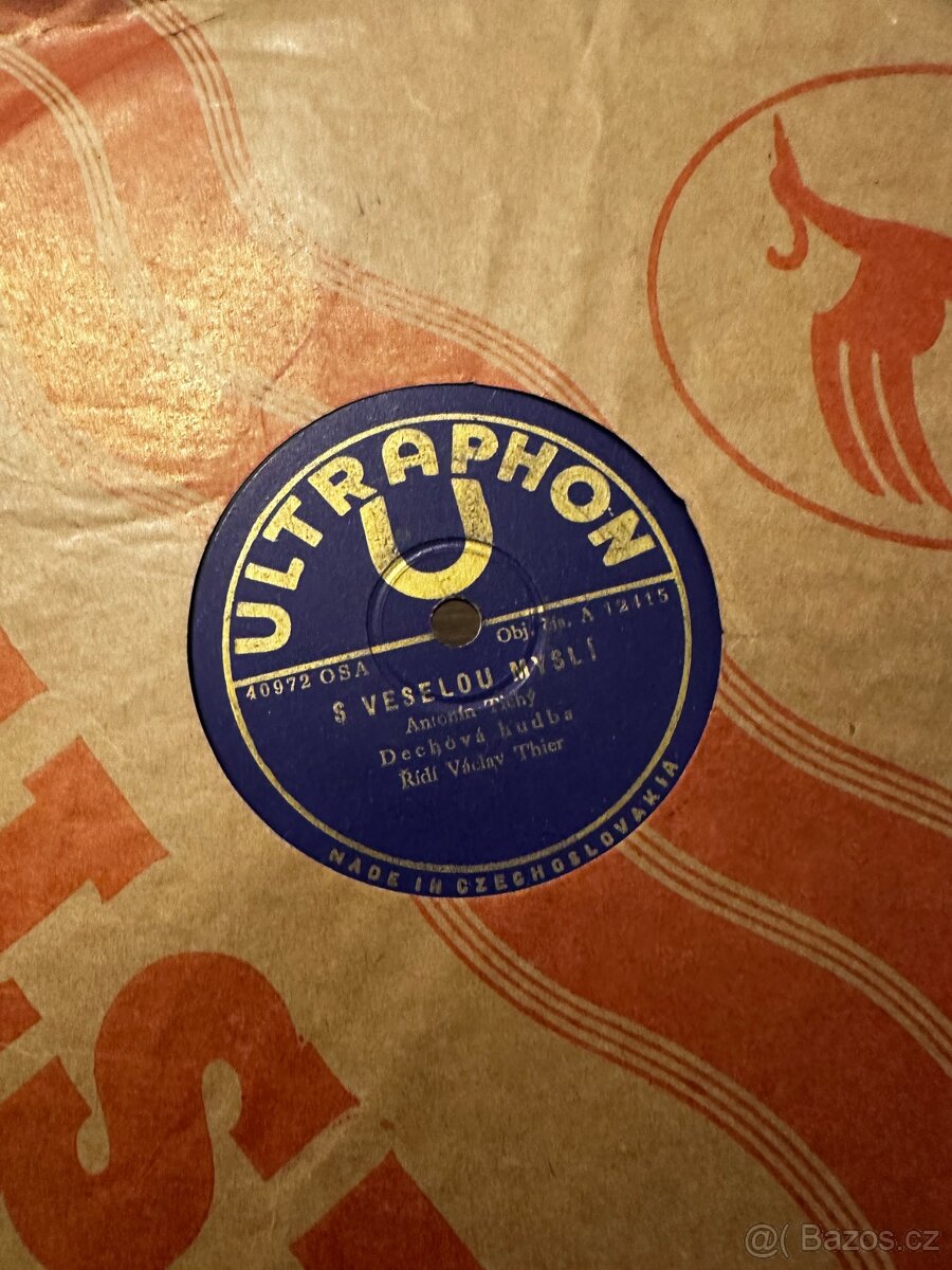 Staré šelakové gamofonové desky - 71 ks