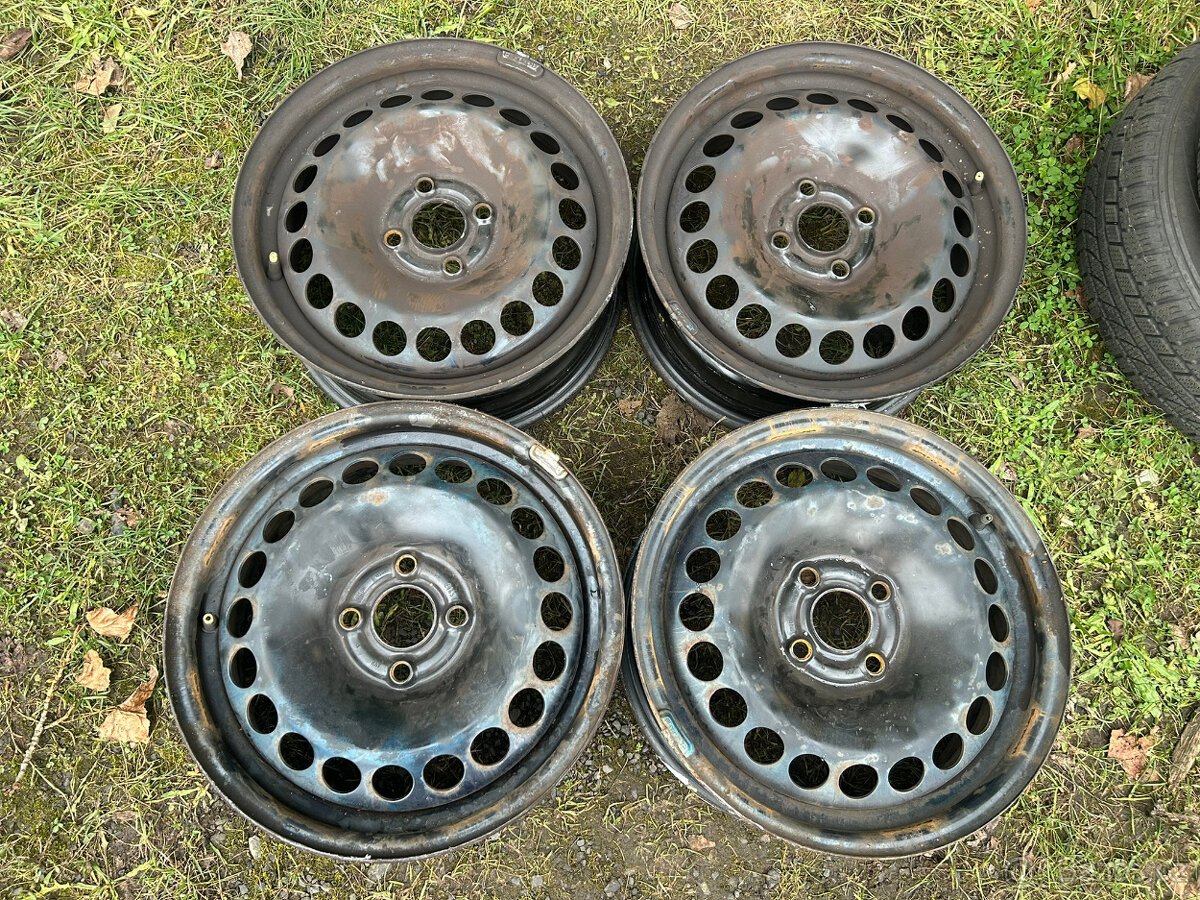 4 ks plechových disků Fiat 15" 4x100 6J et43