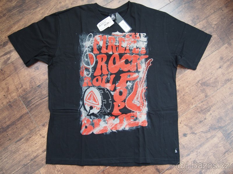Street tričko Fire Fly - Rock'n'Roll Pop Blues, černé, XL