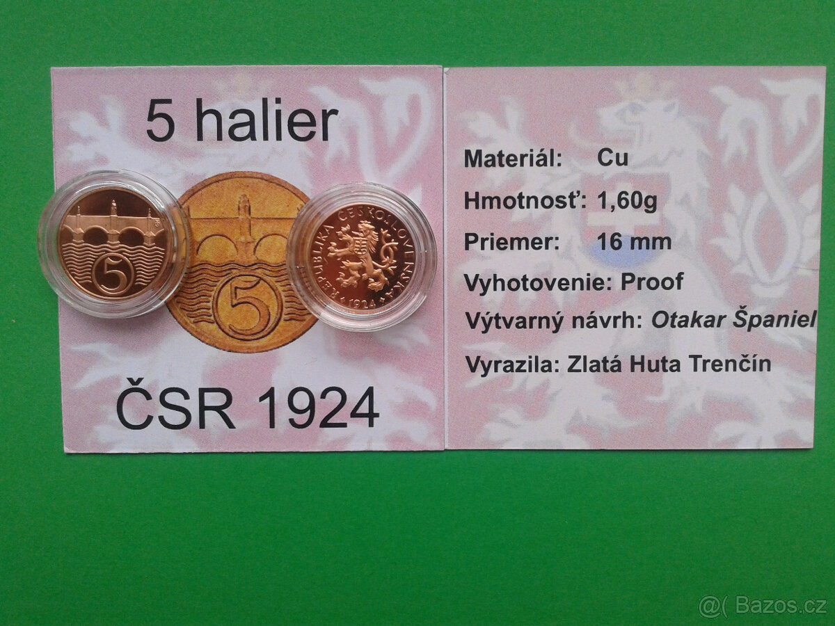 5 haléř 1924