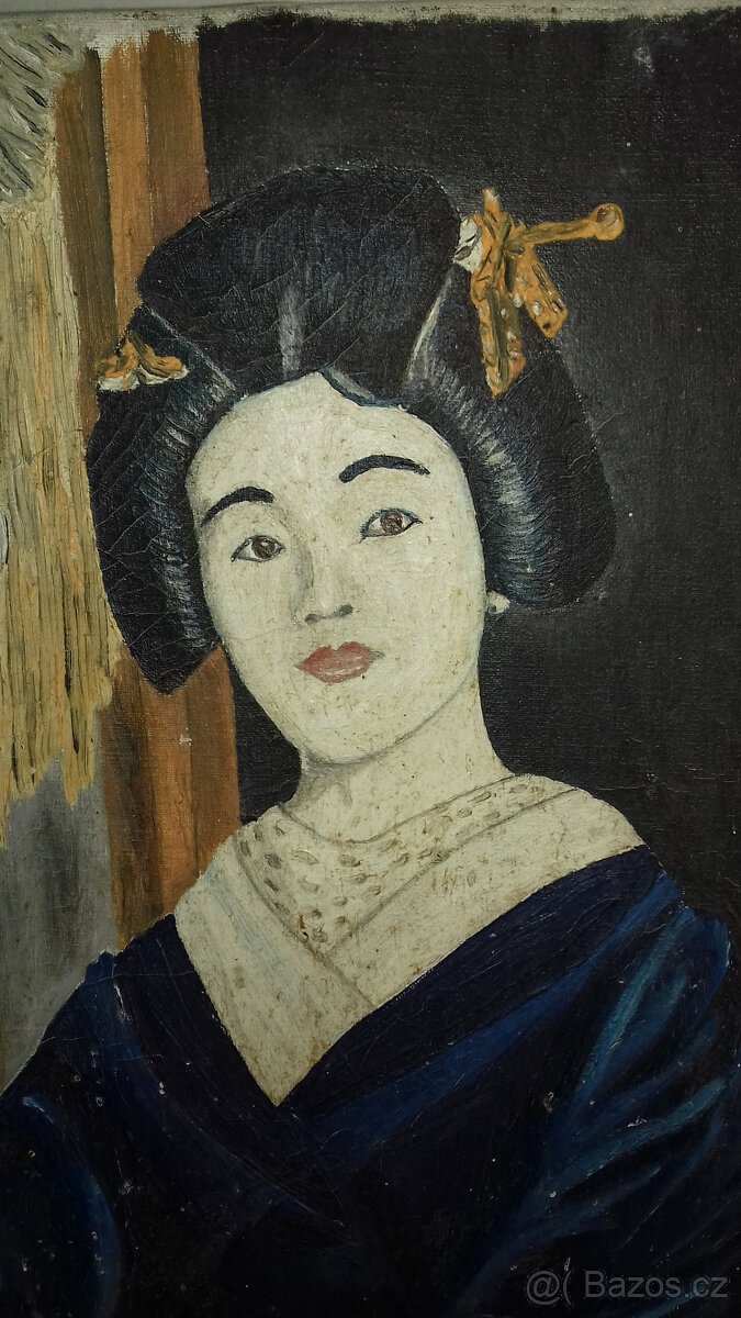 Větší obraz olej na plátně,2 ks