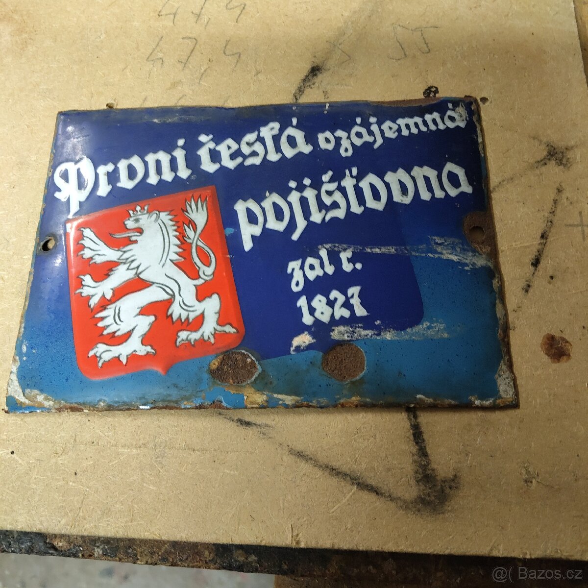 Stará smaltovaná cedule