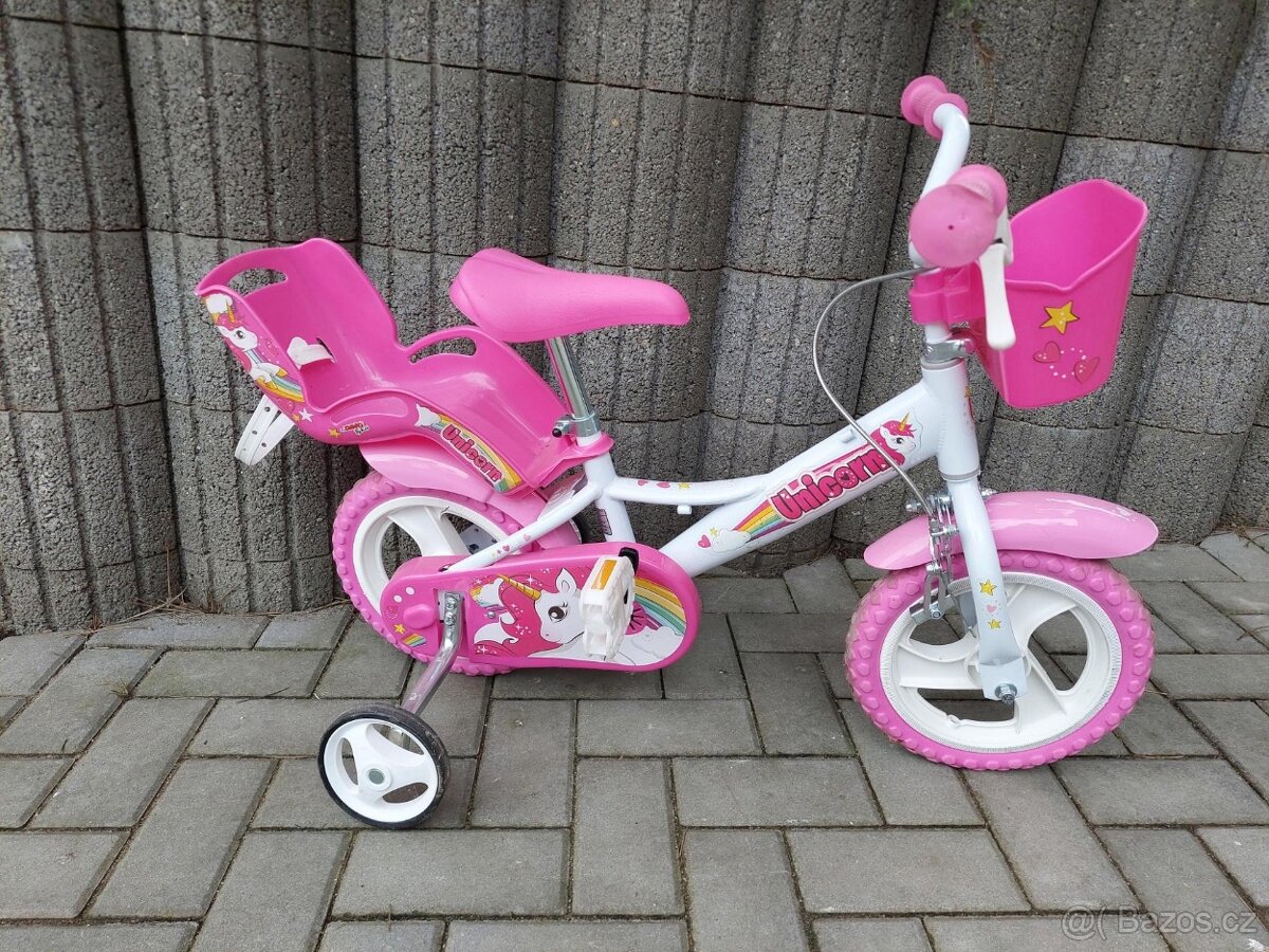 Dětské malé kolo Unicorn s přidav. kolečky