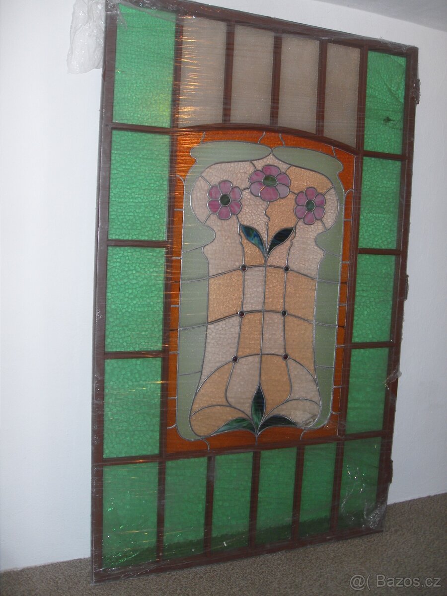 vitráž starožitná zrenovovaná