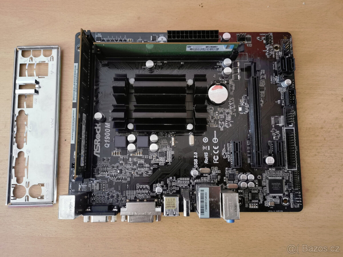 Základní deska ASRock Q1900M + 4GB DDR3