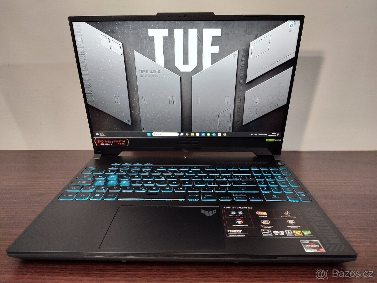 Kovový TuF,Ryzen 7-7435hs-4,6 GHz,RTX-4-Gen-140w,DDR5,1TB
