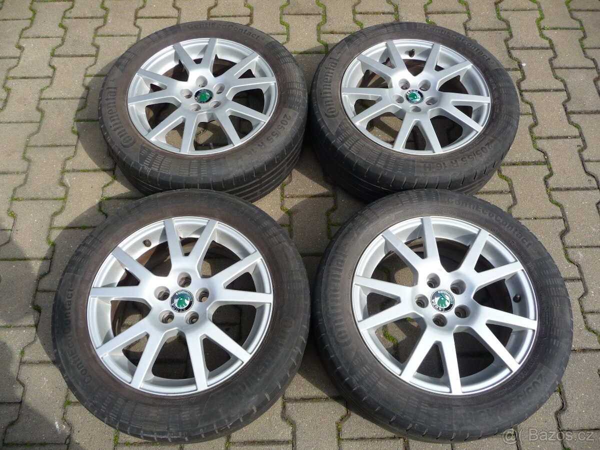 ALU KOLA 16 ŠKODA SPIDER OCTÁVIA I RS 5x100 ET42 - 205/55R16