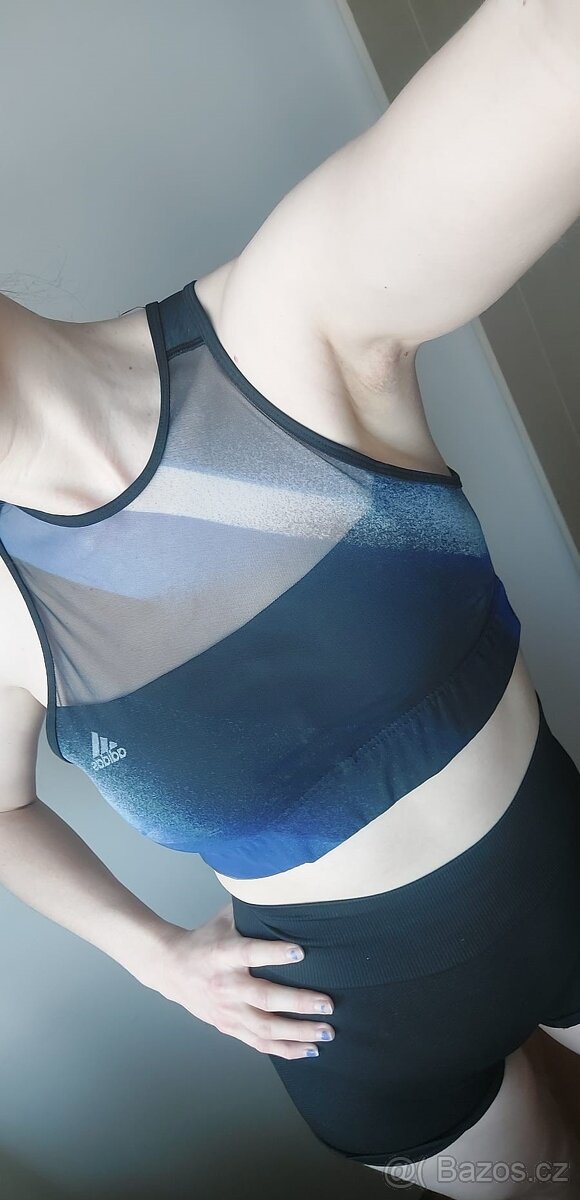 Sportovní transparentní podprsenka Adidas, vel. M