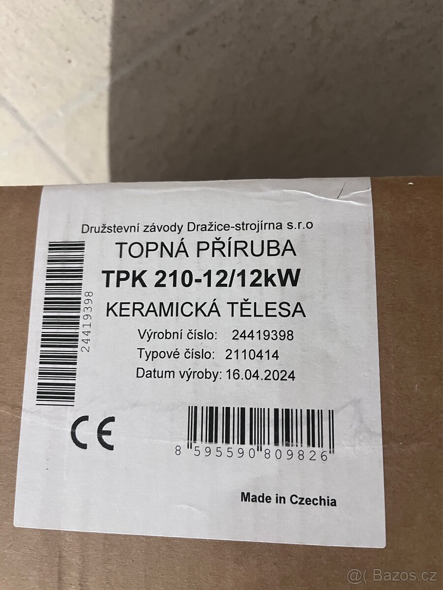 Topná příruba Drazice 12kw