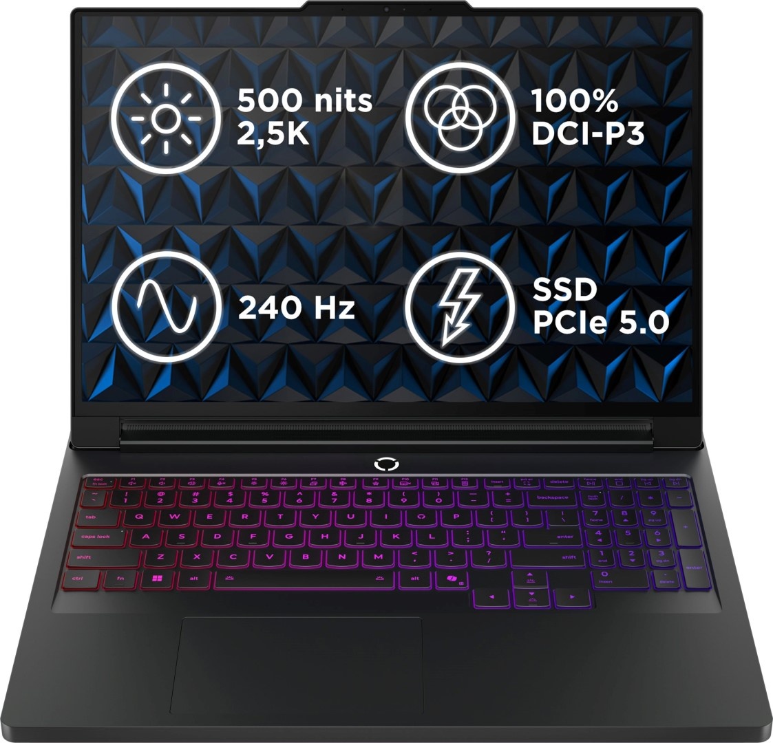 Lenovo Legion Pro 7 16IAX10H Eclipse Black kovový