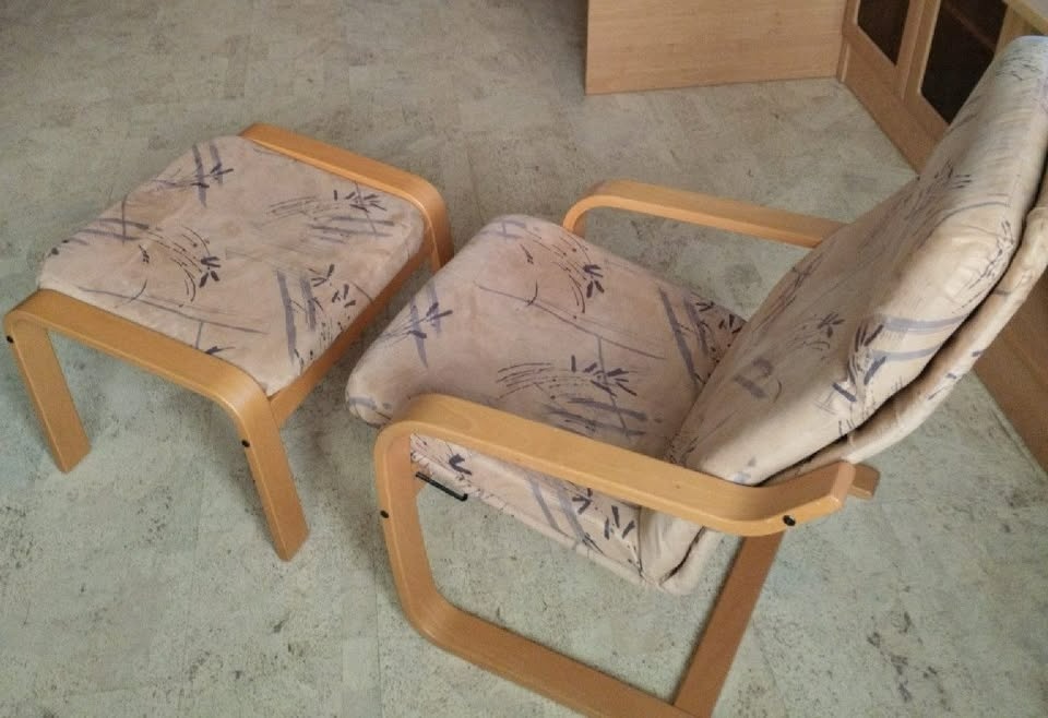 Rozkládací sedačka a polohovací křeslo s podnožníkem