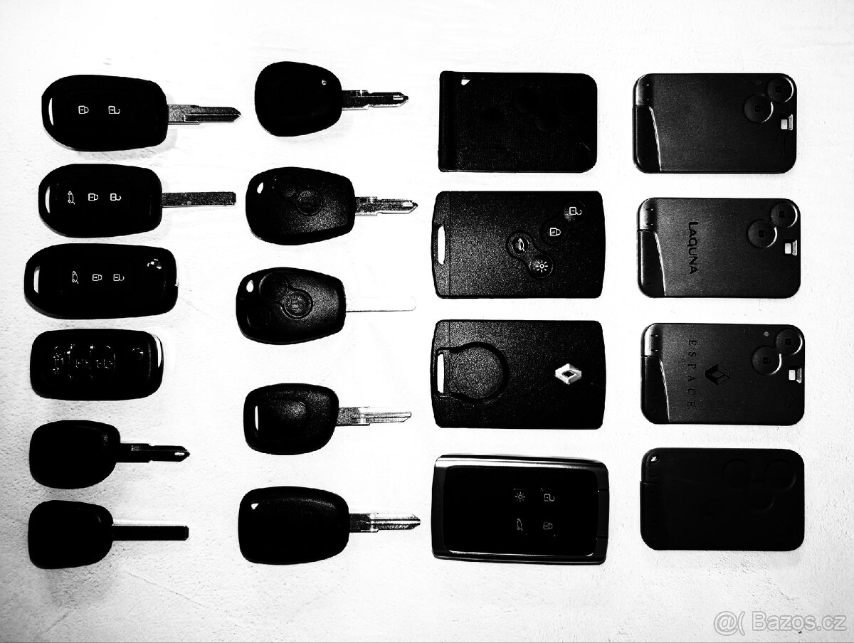 Startovací karty, klíče Renault + naprogramování