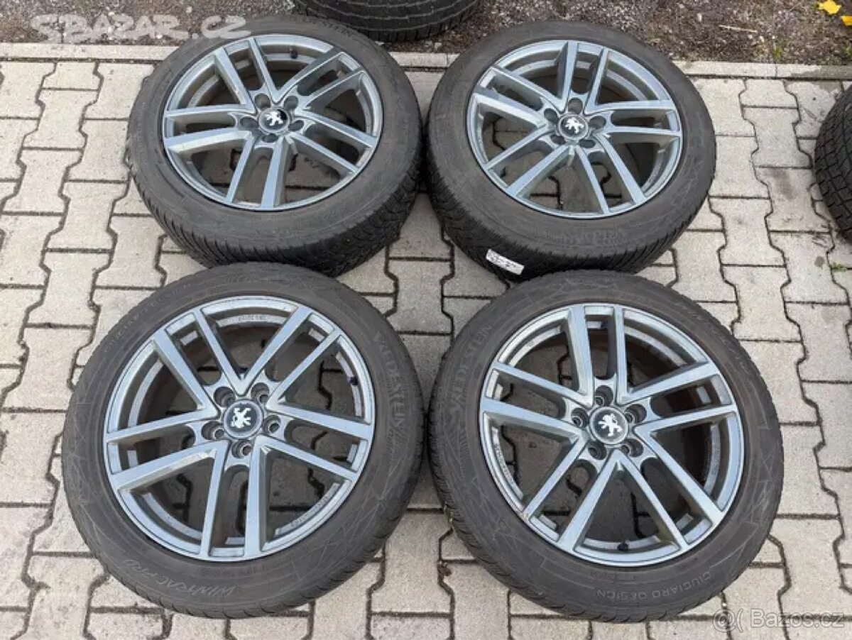4x al kola 5x108 18 + pneu zimní 215/55 R18
