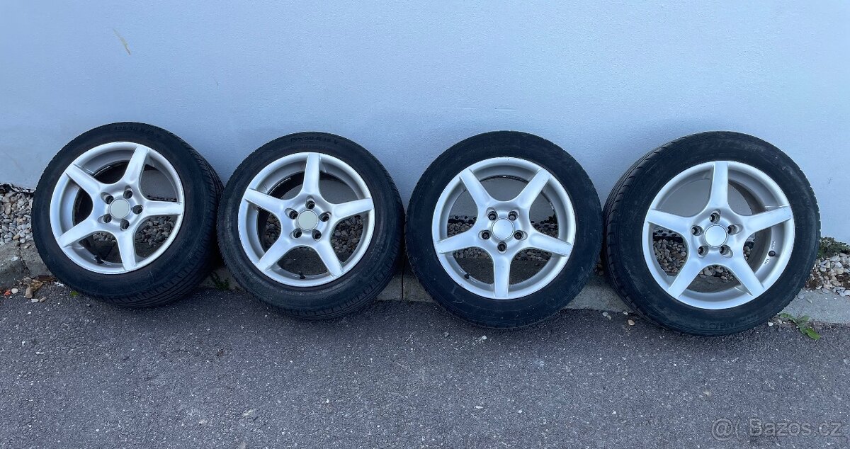Prodám alu kola 5x100,7Jx15,ET35 s letními pneu