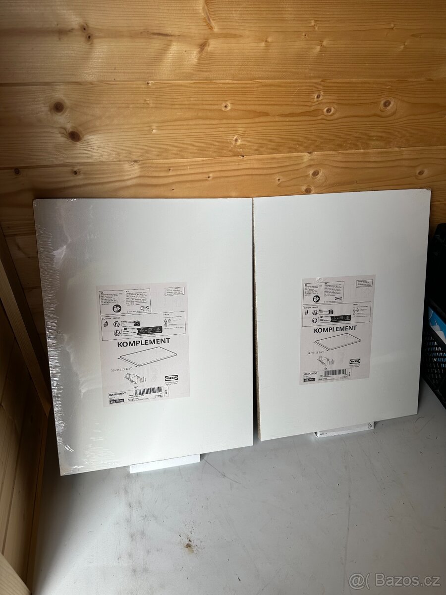 IKEA KOMPLEMENT Police, bílá, 50x35 cm 2ks nové