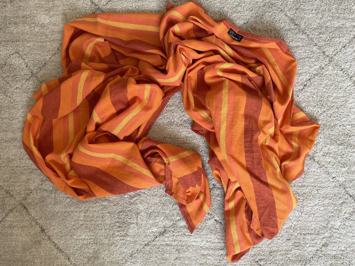 Šátek na nošení miminek a dětí ŠaNaMi - Orange, Velikost 5m