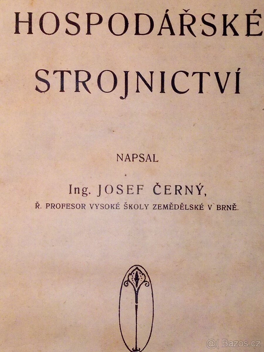 Kniha Hospodářské strojnictví