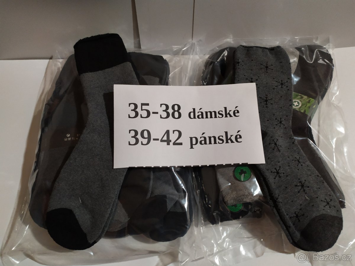 Termo ponožky zdravotní rodinné balení 18 párů