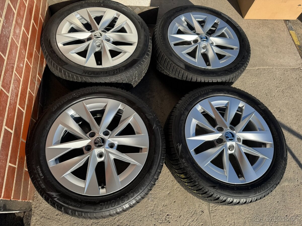 Alu 17" 5x112 , škoda " ROTARE " zimní 90% O4 ,TOP