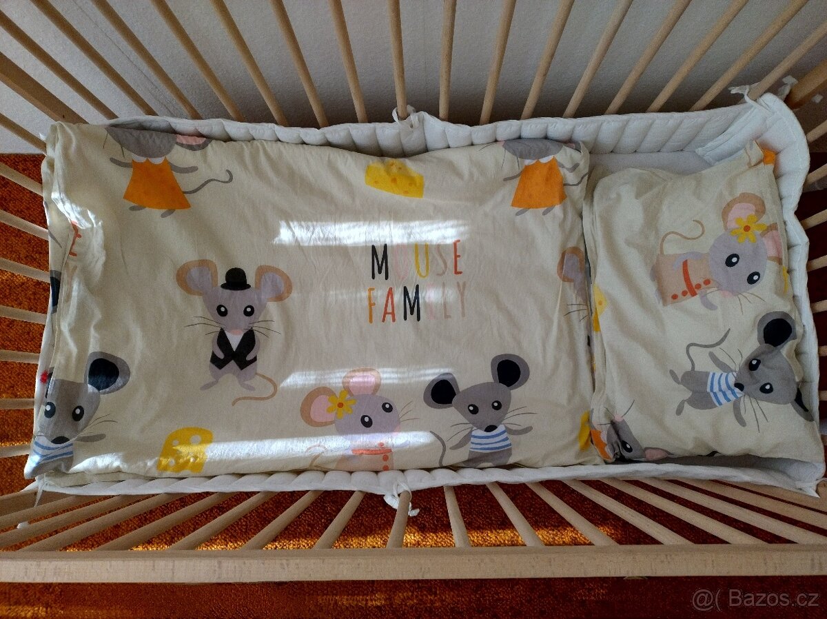 dětské povlečení do postýlky, chránič a prostěradla