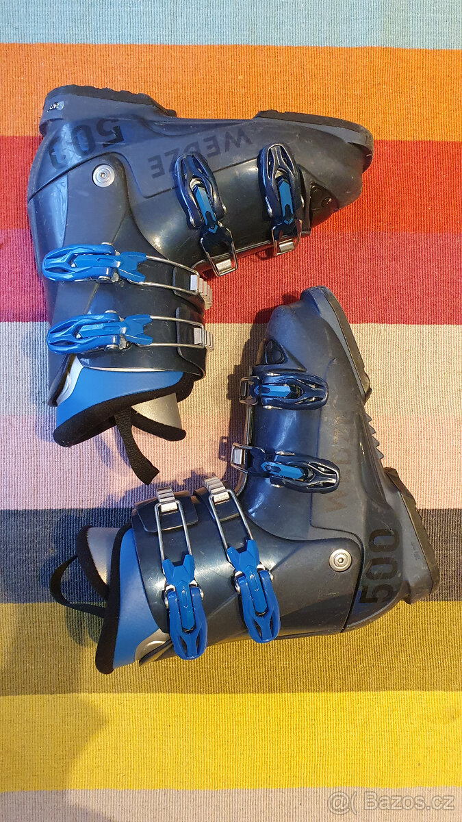 Dětské lyžáky WEDZE 500 24-24,5 Barva: MODRÁ