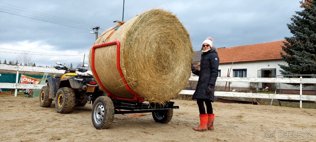 Vozík na kulaté balíky senáž seno sláma