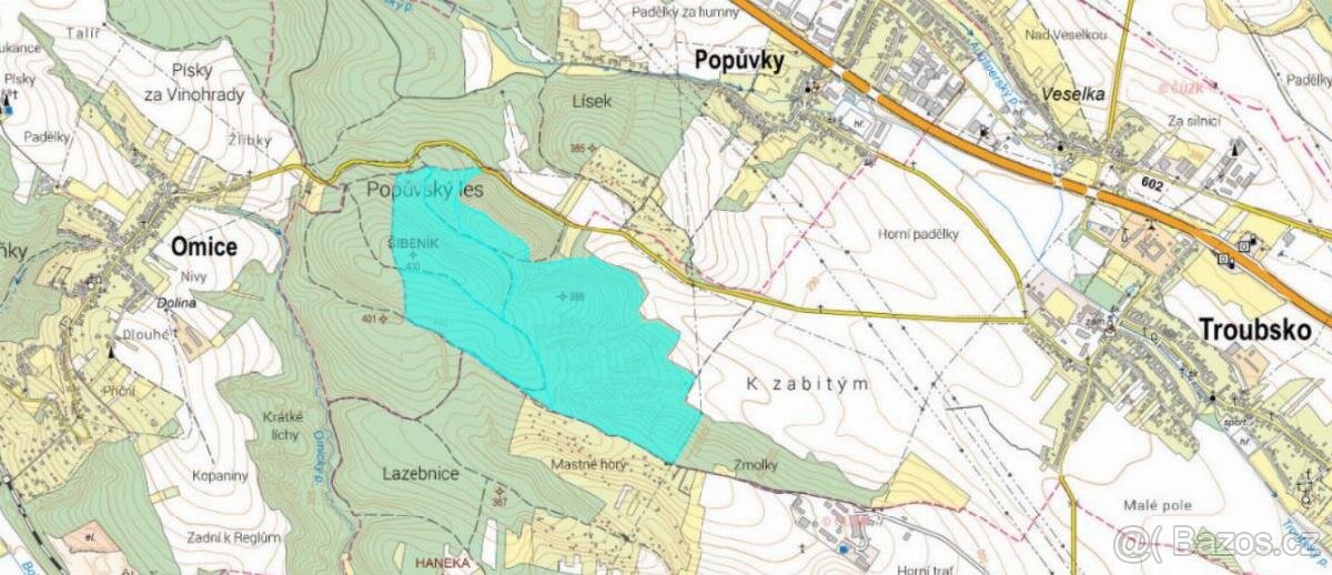 Prodám pozemky v k.ú. Troubsko