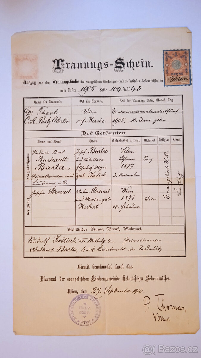 STARÉ DOKLADY 1904-1935