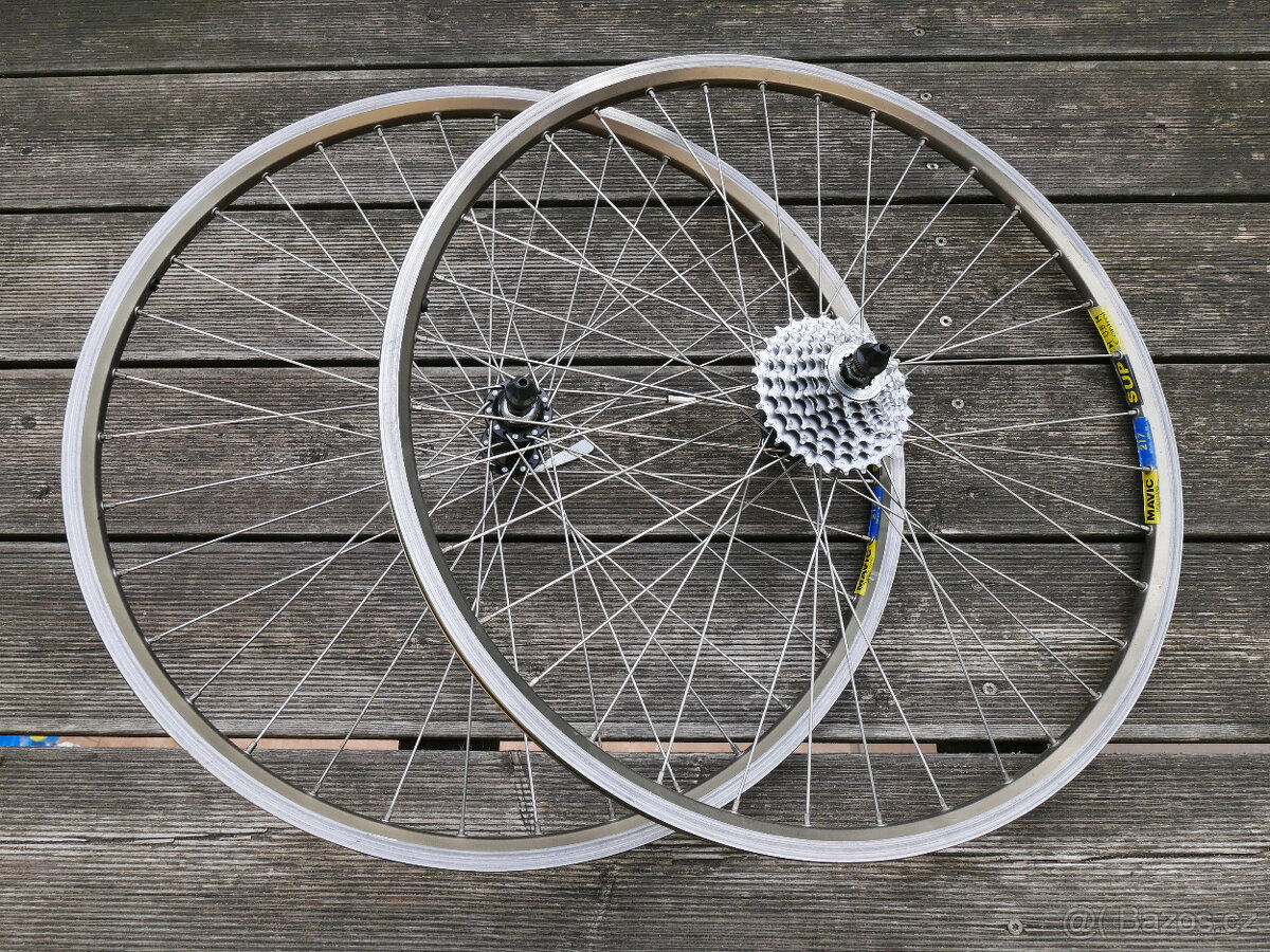 Zapletená kola Shimano LX M560 / Mavic 217 SUP MTB retro