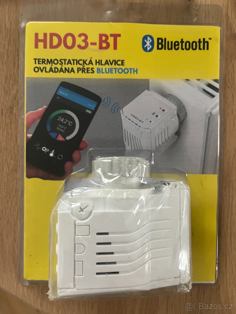 Nepoužitá termostatická hlavice Bluetooth