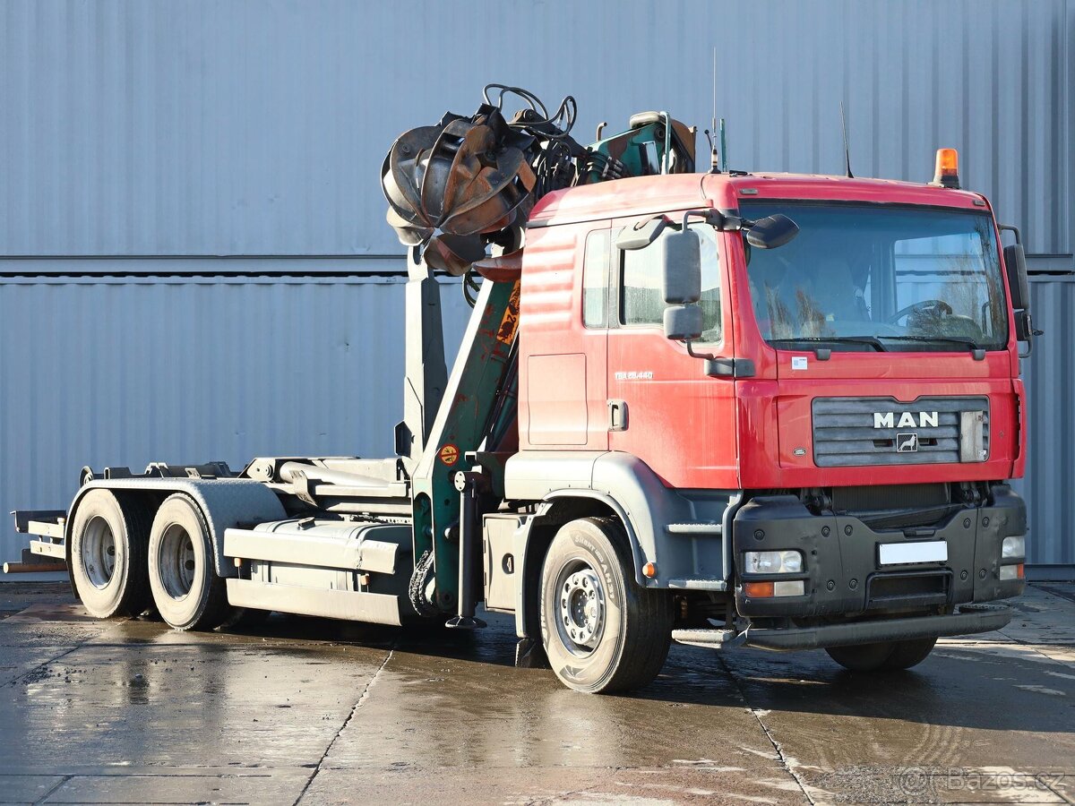 MAN TGA 28.440, 6X2-2 BL, HYDRAULICKÁ RUKA OSTROJ 105 S DRA