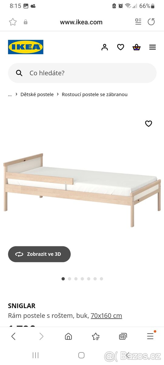 DĚTSKÁ POSTEL SE ZÁBRANOU A MATRACÍ