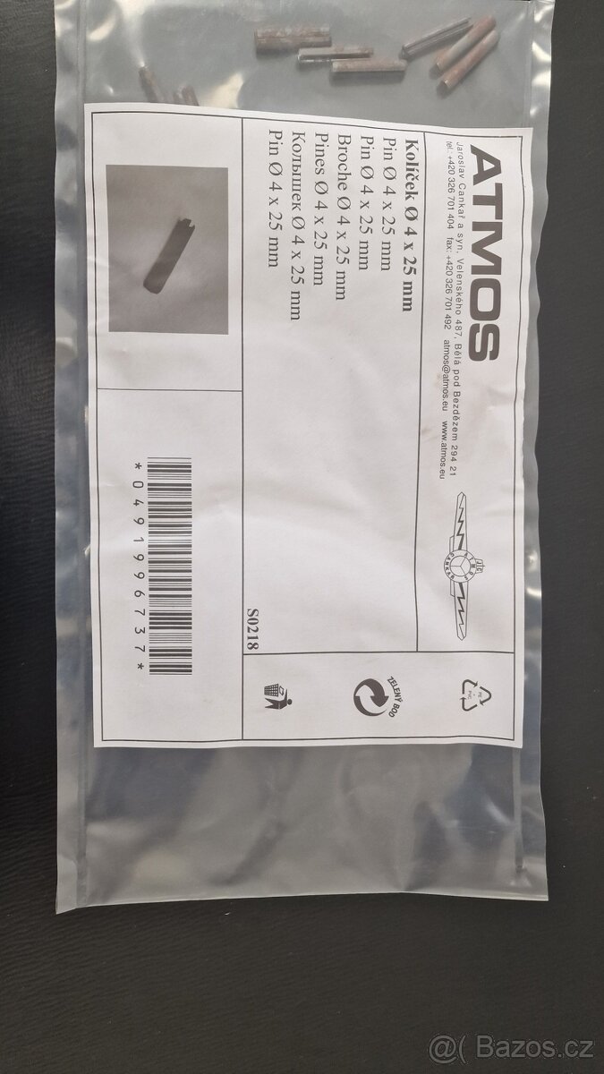 ATMOS - Kolíček průměr 4 x 25 mm - S0218