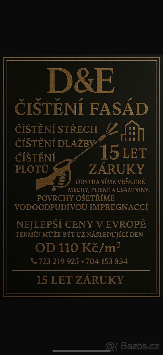 ČIŠTĚNÍ FASÁD, ZÁMKOVÉ DLAŽBY,STŘECH A MNOHO DALŠÍCH
