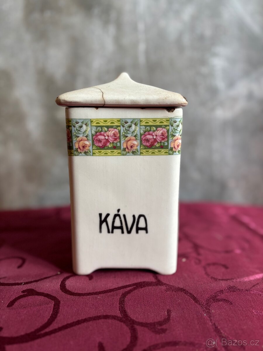 Porcelánová dóza na kávu