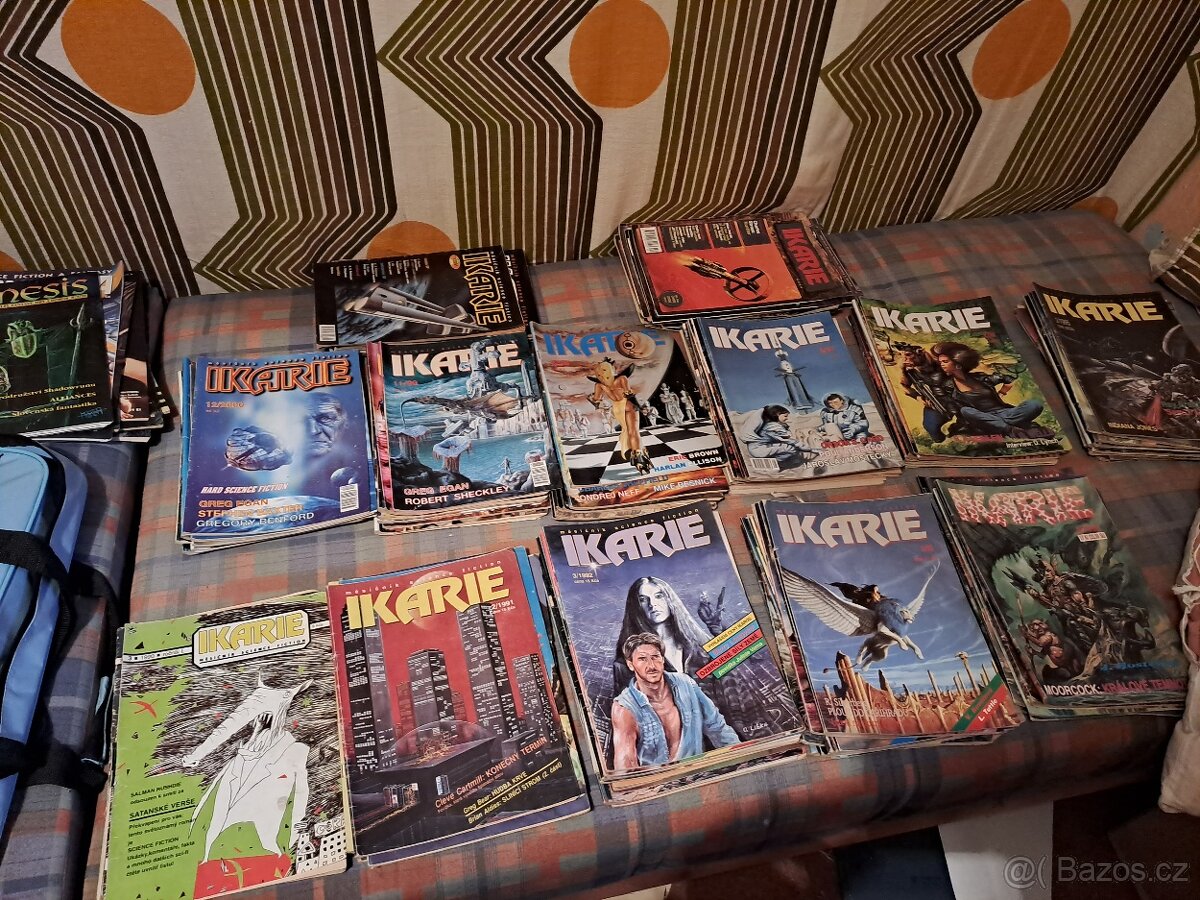 Staré časopisy Ikarie, Udělej si sám, Akvárium ad.