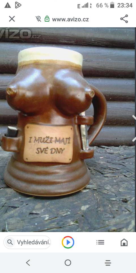 Dárkový půllitr, popelník