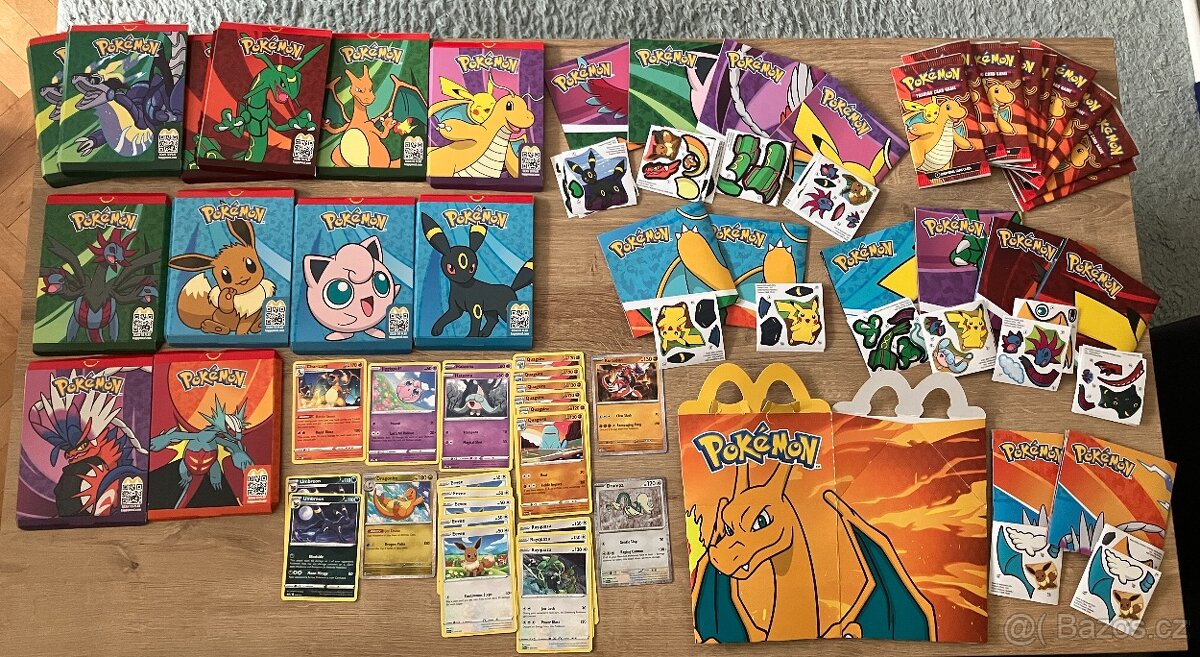 Pokemon předměty z McDonald's Dragon Discovery