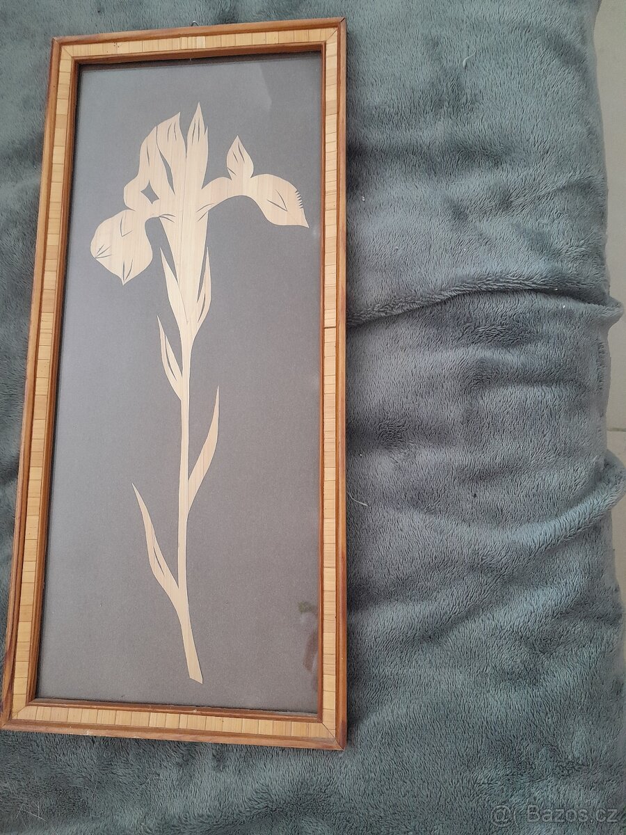 Retro obrázek, zasklený a zarámovaný