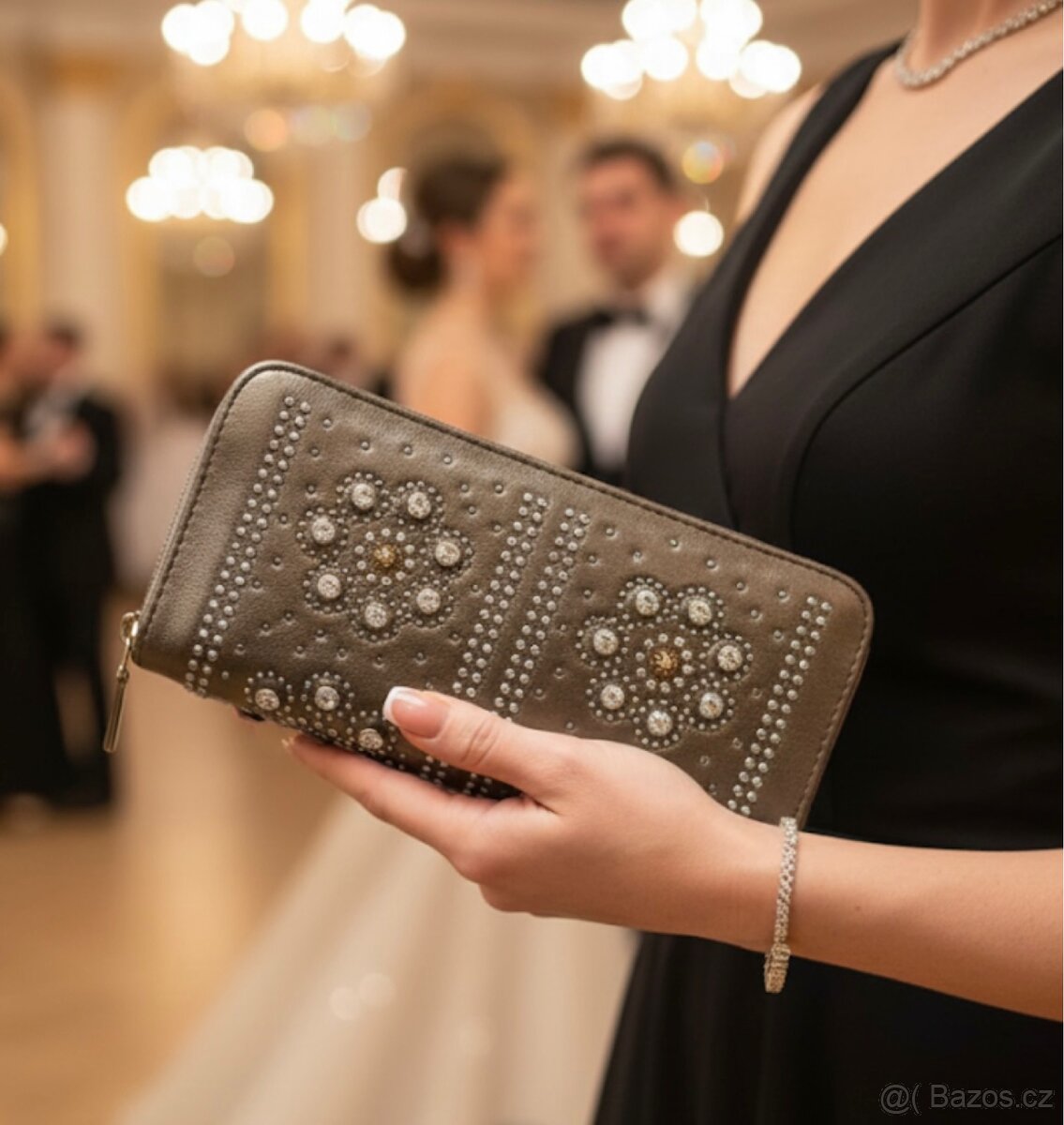 NOVÁ Dámská peněženka / psaníčko s kamínky