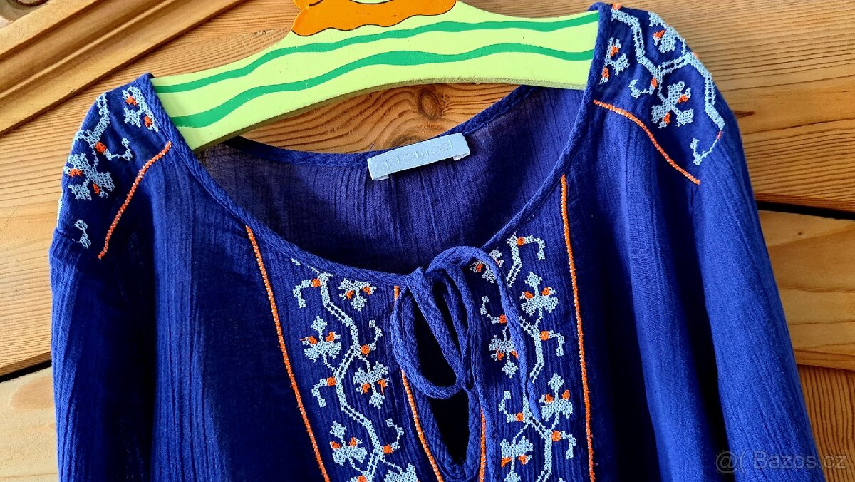 Lehoučká modrá halenka zn.PROMOD, vel.S/M