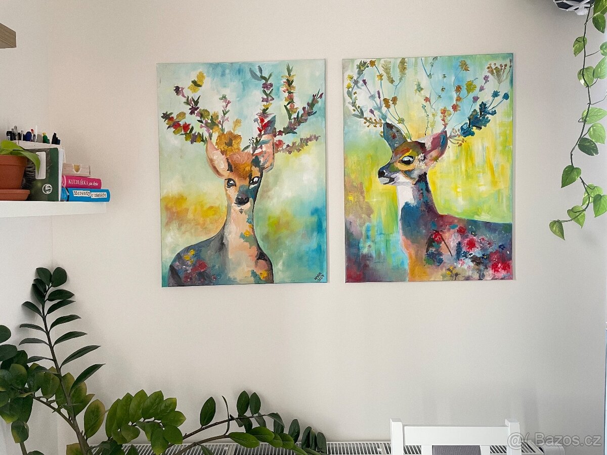 Olejomalba - Lesní duchové (2x60x80)