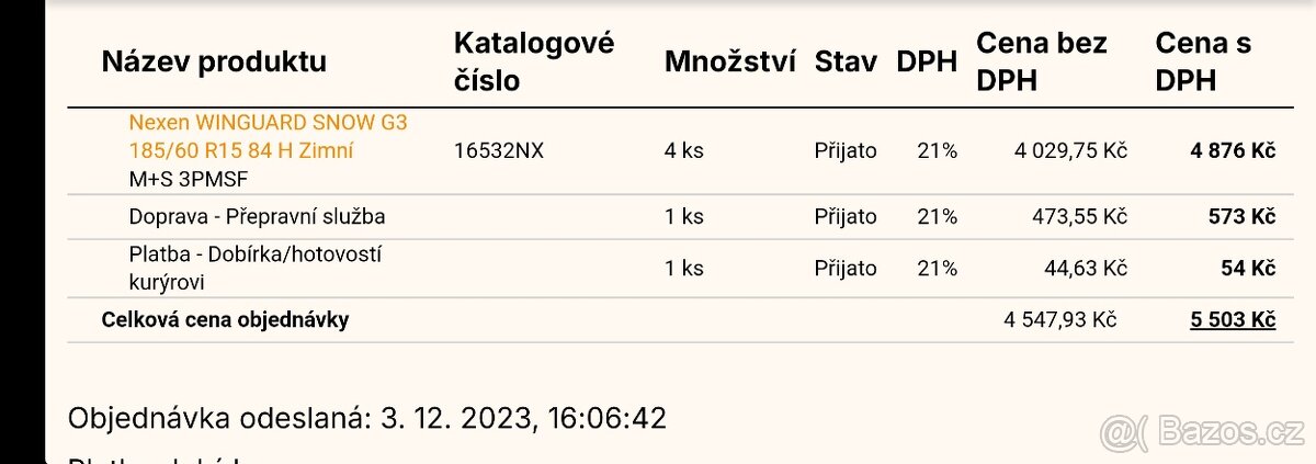 Zimní pneumatiky s disky na Škoda Fabia