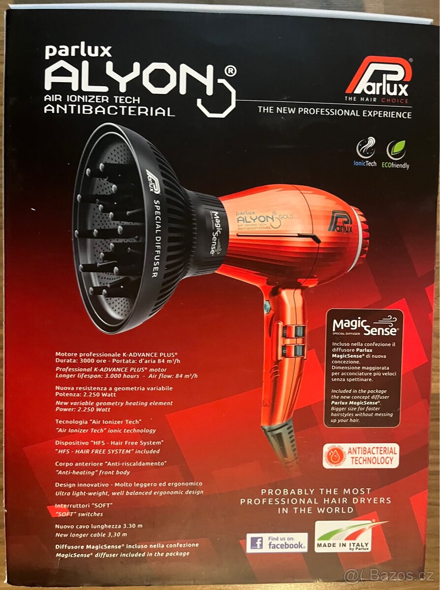 Parlux Alyon fén + difuzér Magic Sense