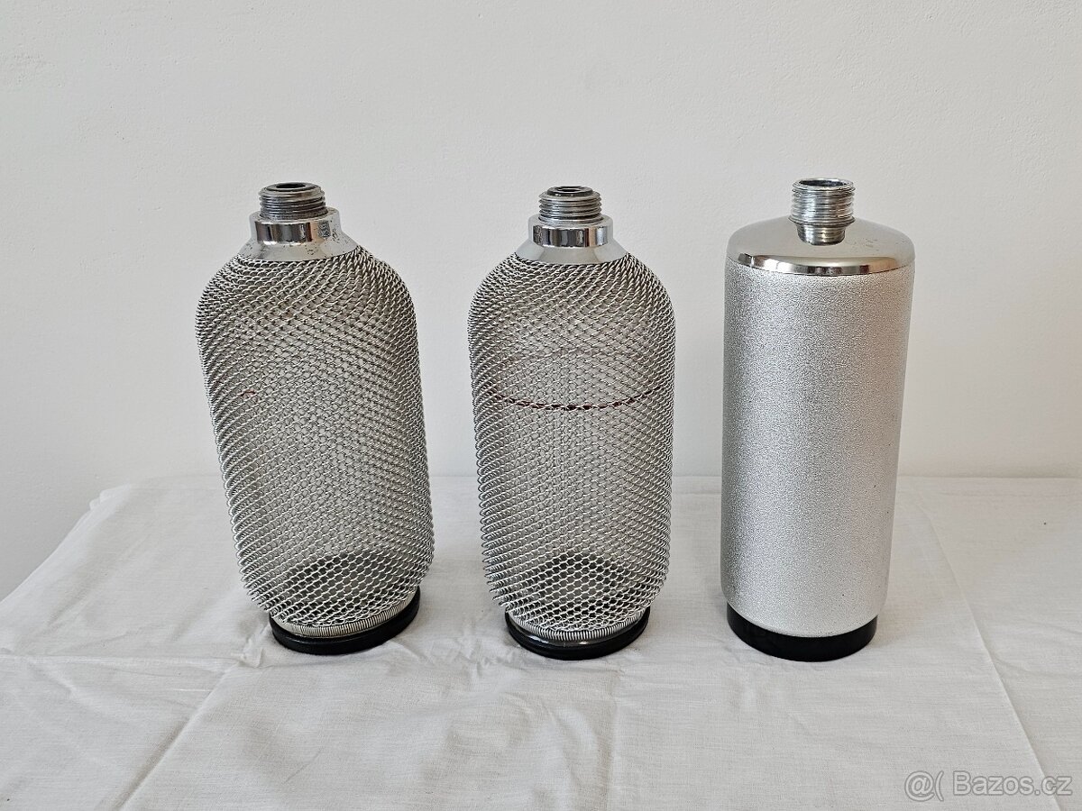 Retro lahve na sifon + příslušenství