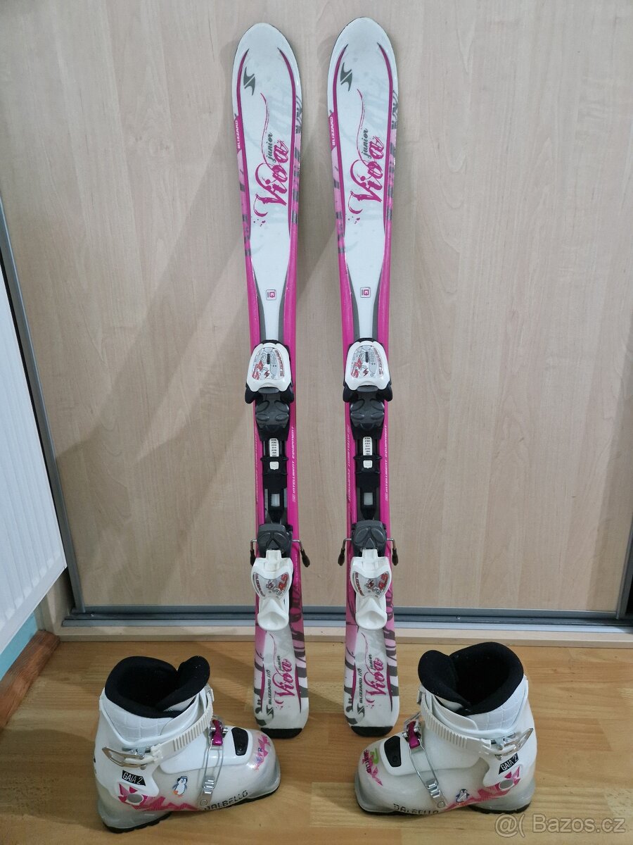 Dívčí lyže Blizzard 110cm, + přeskáče Dalbello.